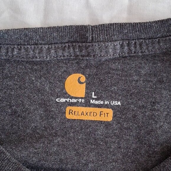 T Shirt Carhartt Camo Flag Built To Last Adult Size L Large Relaxed Fit Made USA - Picture 4 of 7